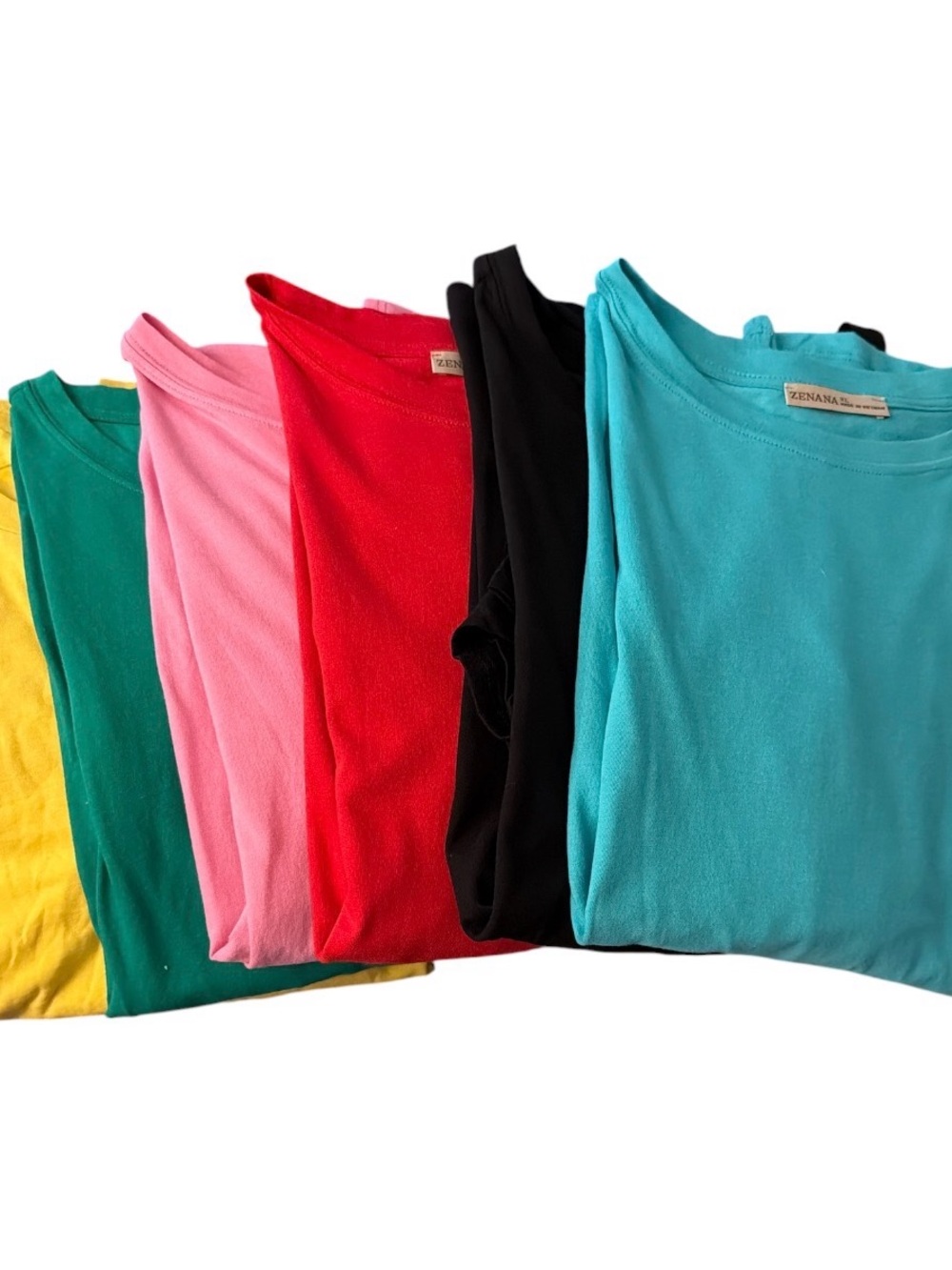 Zenana Outfitters Short Sleeve Tees - Turquoise, Black, Red, Pink, Green, Yellow
